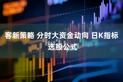 客新策略 分时大资金动向 日K指标 选股公式